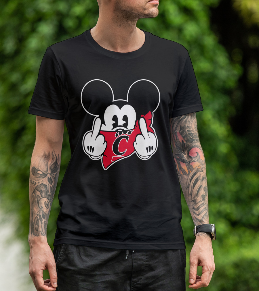 Cincinnati Bearcats Mickey Gesture Rebel Fan T-Shirt