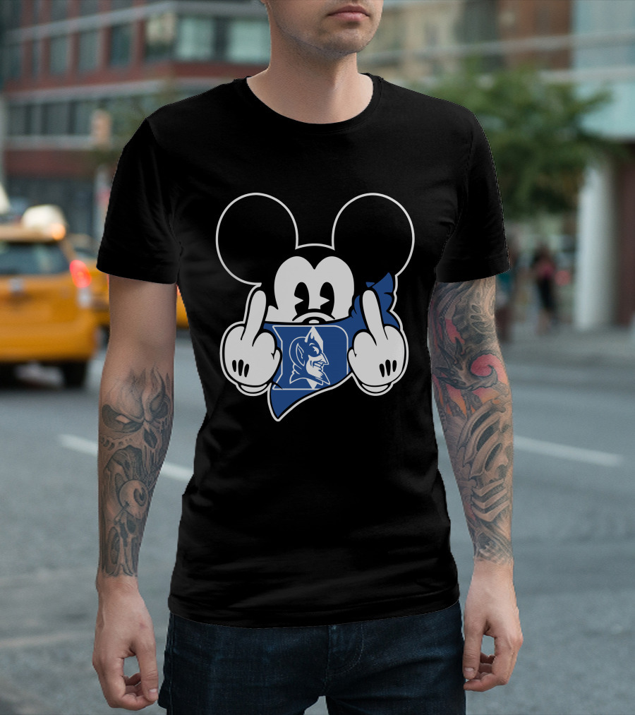 Duke Blue Devils Mickey Middle Finger T-Shirt