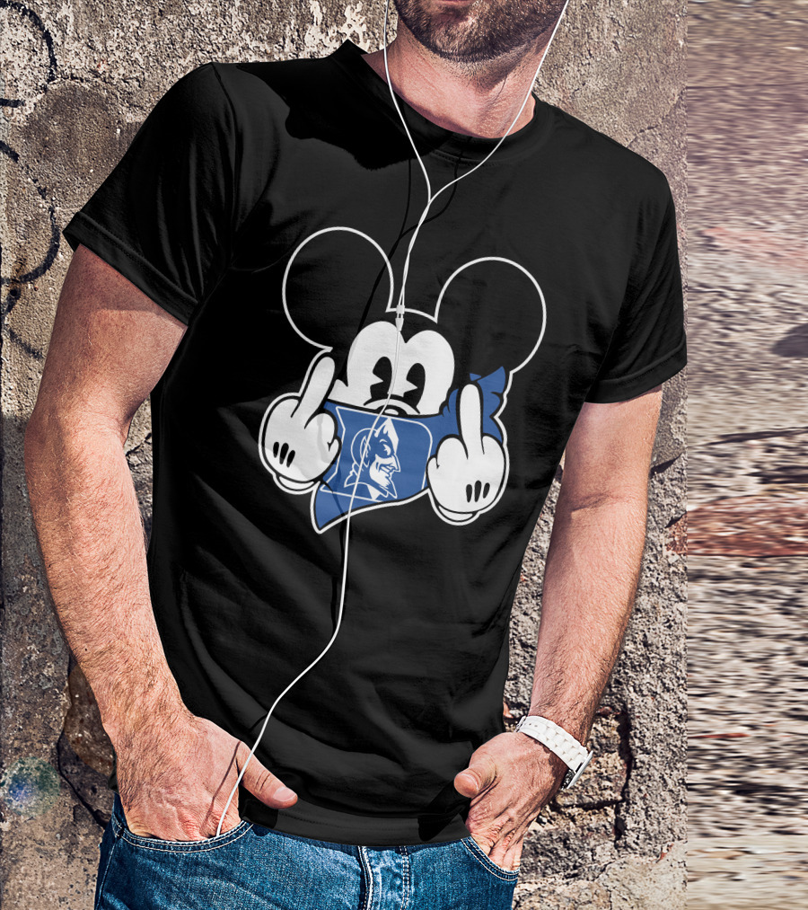 Duke Blue Devils Mickey Middle Finger T-Shirt