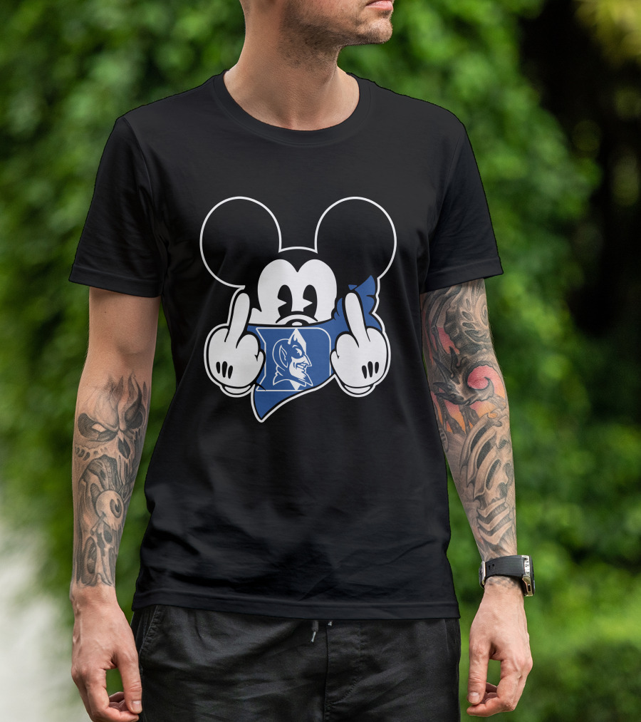 Duke Blue Devils Mickey Middle Finger T-Shirt