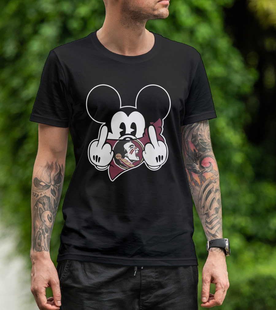 Florida State Seminoles Mickey Middle Fingers T-Shirt