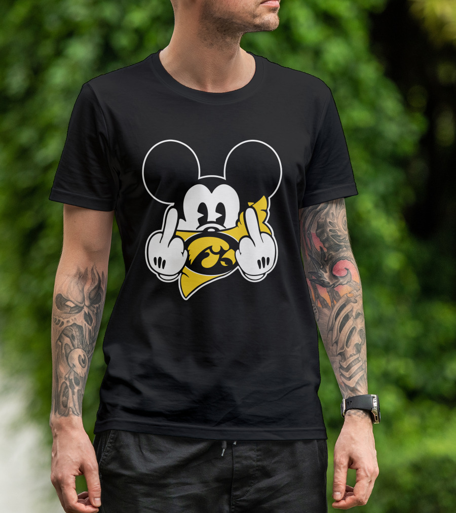 Iowa Hawkeyes Mickey Mouse Logo Fusion T-Shirt