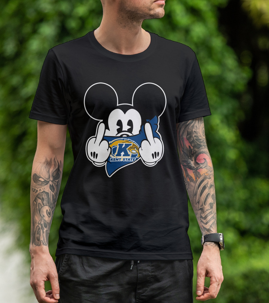 Kent State Golden Flashes Mickey Middle Finger T-Shirt