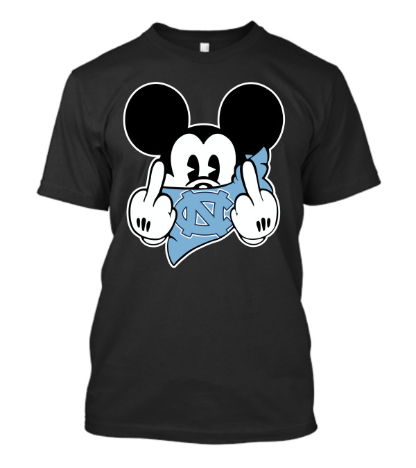 North Carolina Tar Heels Mickey Middle Finger T-Shirt