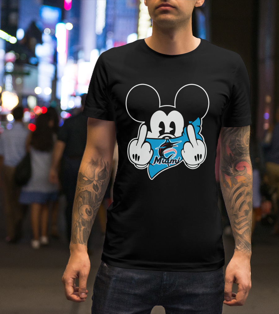 Miami Marlins Mickey Baseball T-Shirt
