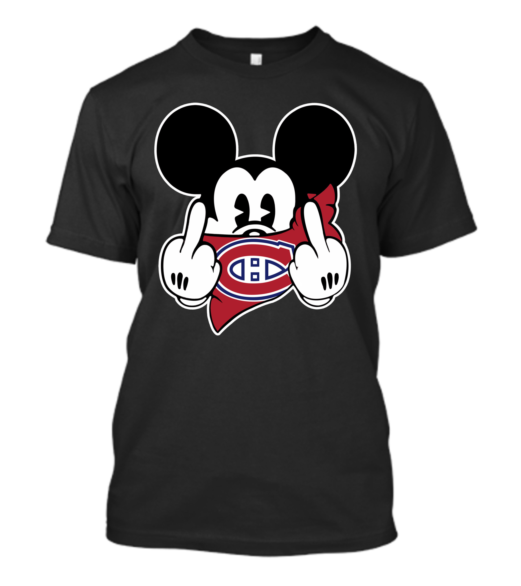 Montreal Canadiens Mickey Mouse Middle Finger T-Shirt