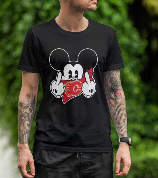 Calgary Flames Mickey Gesture T-Shirt