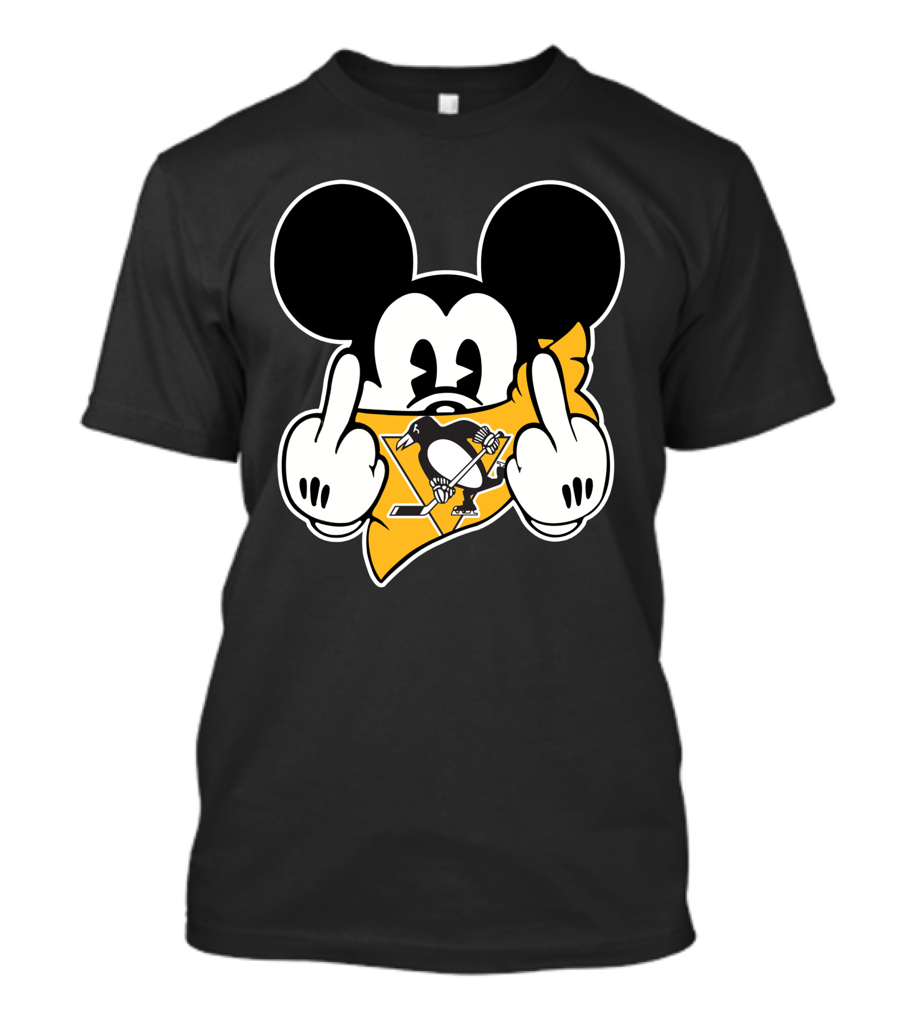 Pittsburgh Penguins Mickey Middle Finger T-Shirt