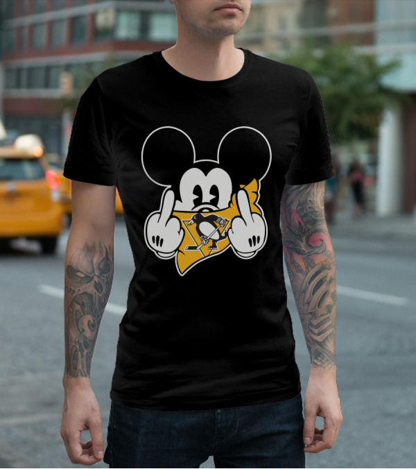 Pittsburgh Penguins Mickey Middle Finger T-Shirt