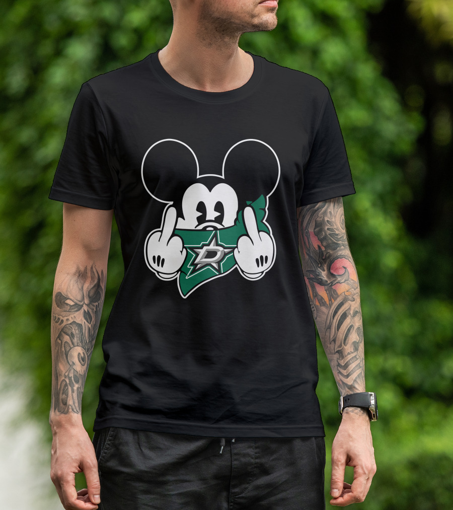 Dallas Stars Mickey Gesture T-Shirt