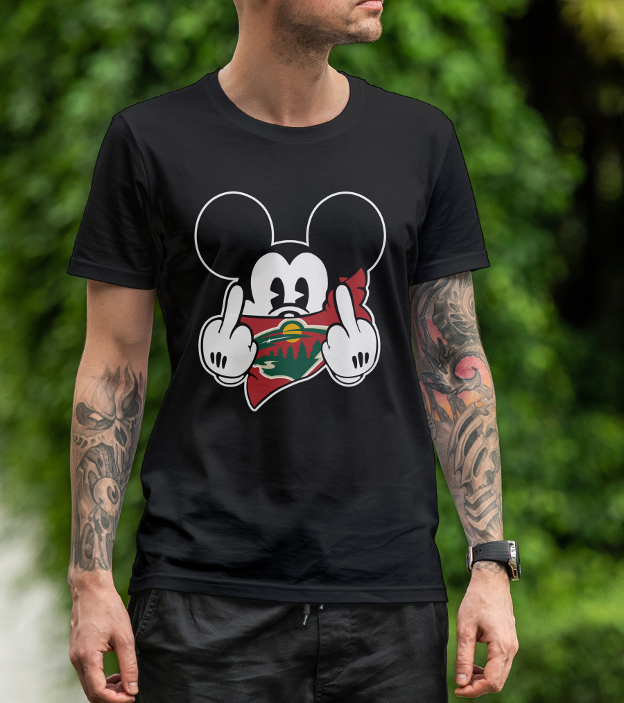 Wild Mickey Minnesota Hockey Fan T-Shirt