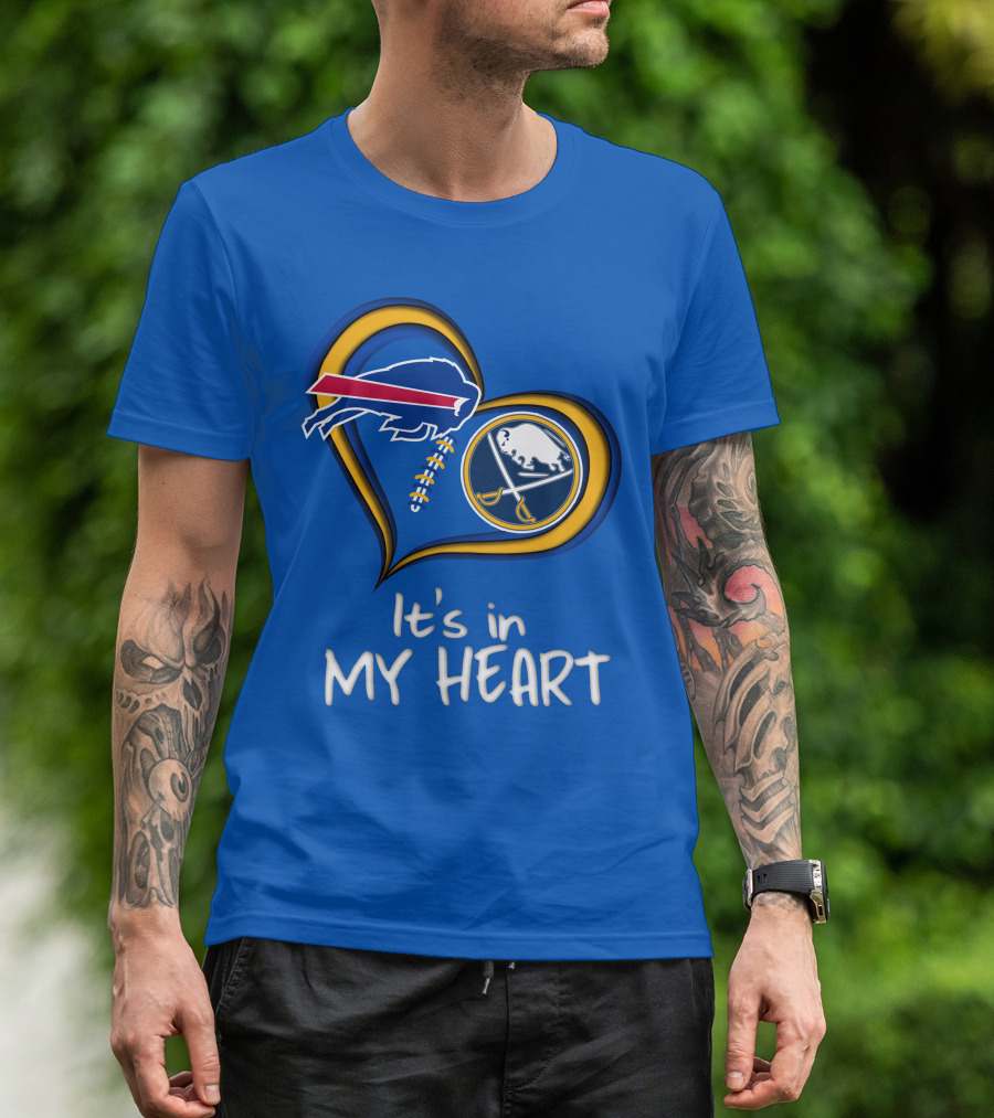 Buffalo Bills Sabres It's In My Heart T-Shirt