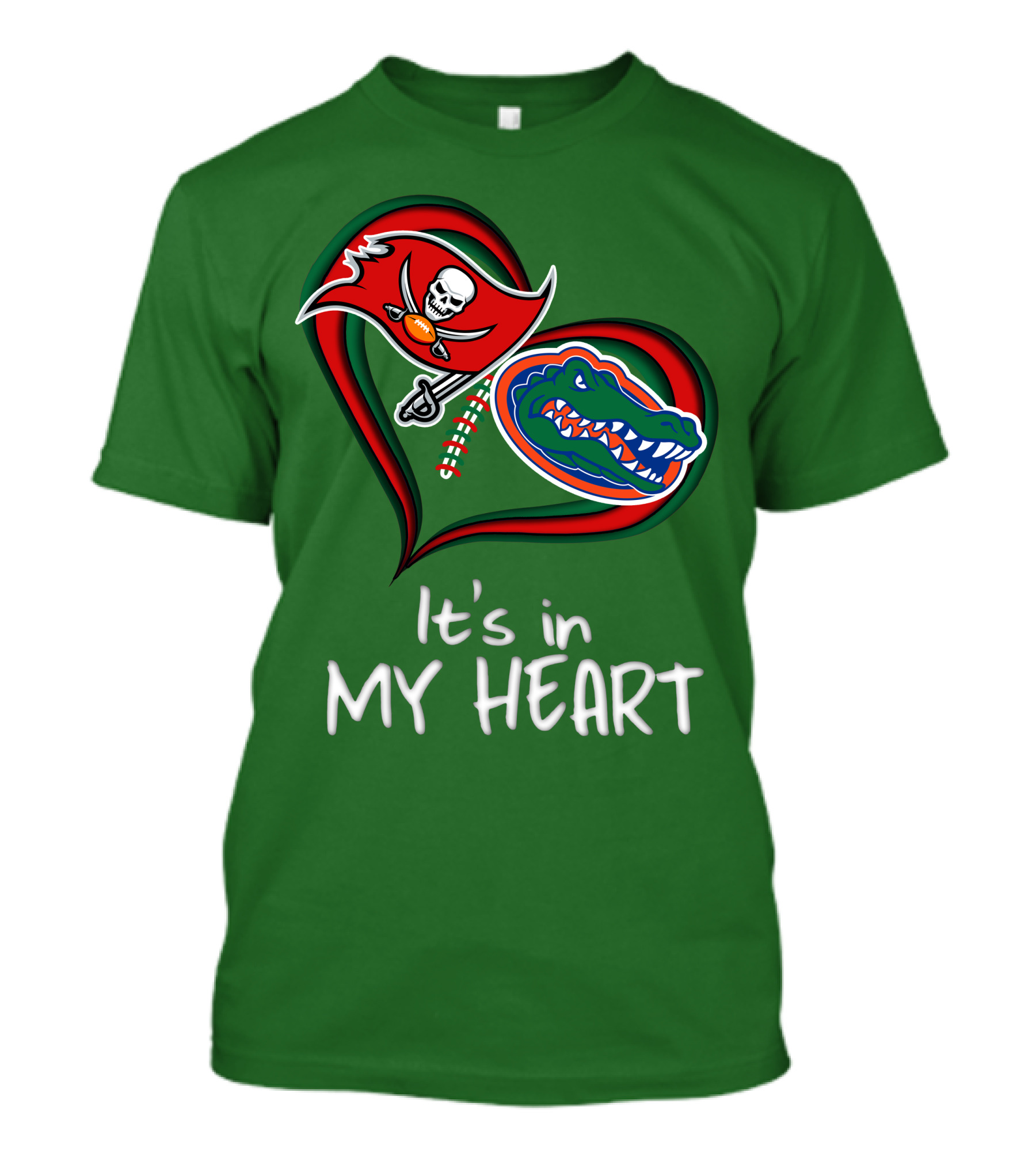 Tampa Bay Buccaneers And Florida Gators It's In My Heart T-Shirt