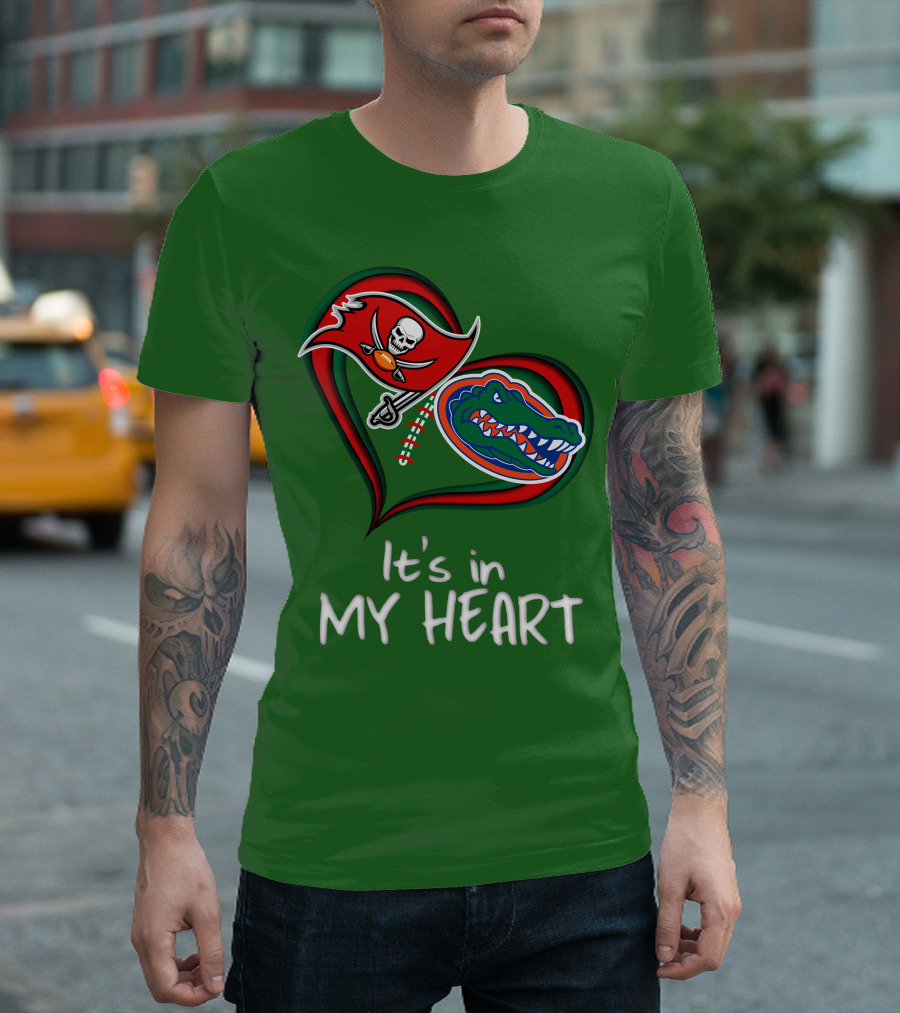 Tampa Bay Buccaneers and Florida Gators It's in My Heart T-Shirt