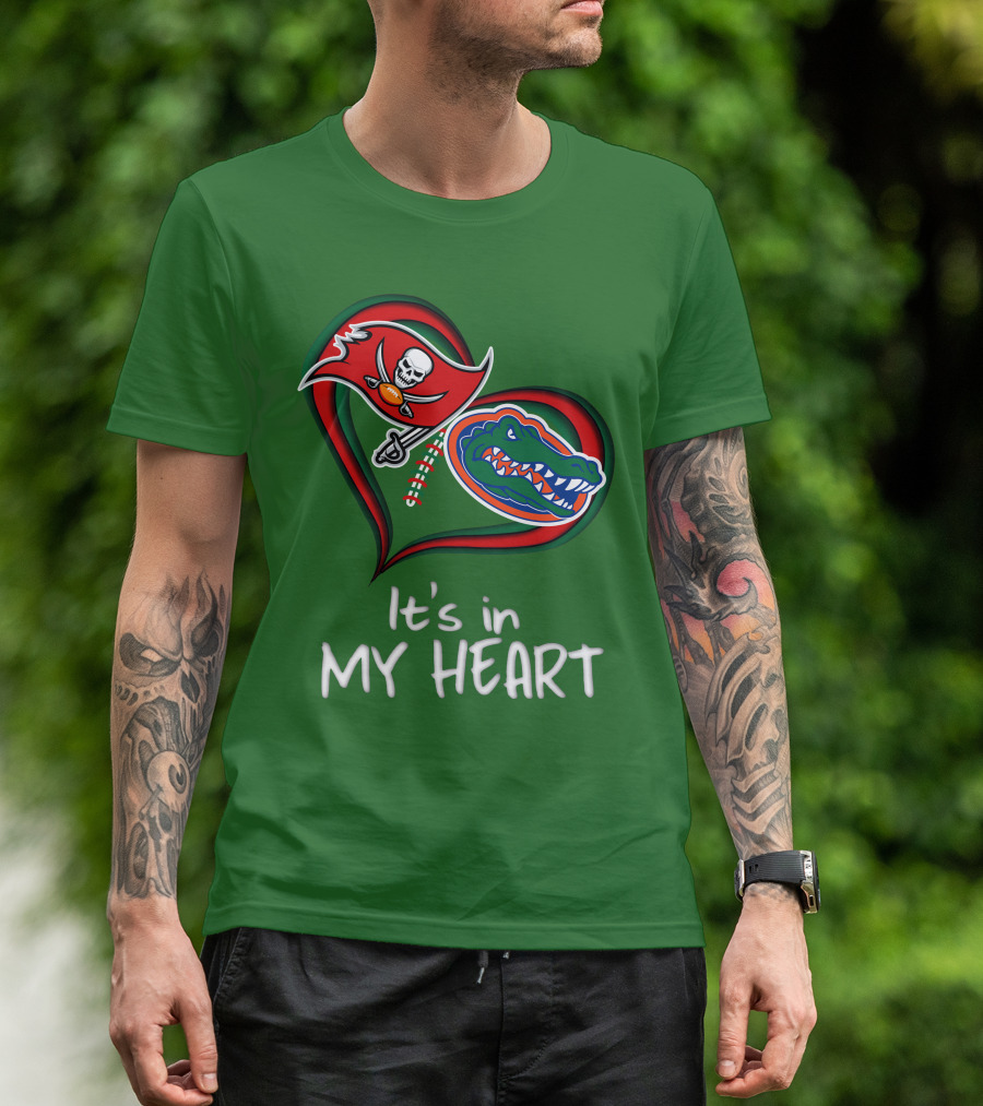 Tampa Bay Buccaneers And Florida Gators It's In My Heart T-Shirt