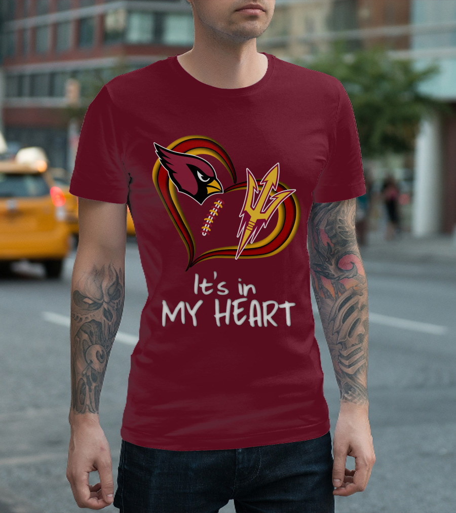 Arizona Cardinals Sun Devils It's In My Heart T-Shirt