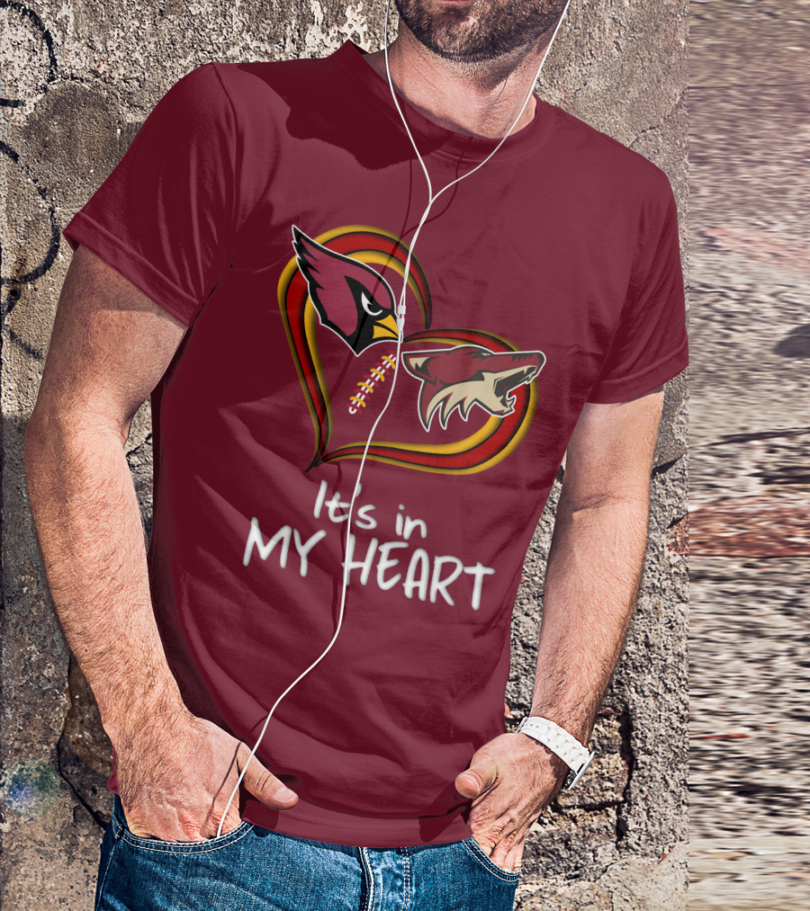 Arizona Cardinals Coyotes It's In My Heart T-Shirt