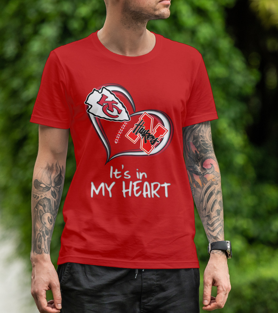 Kansas City Chiefs Nebraska Huskers It's In My Heart T-Shirt
