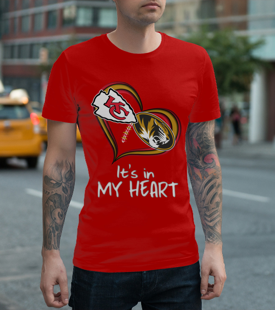 Chiefs Missouri Tigers It's in My Heart T-Shirt