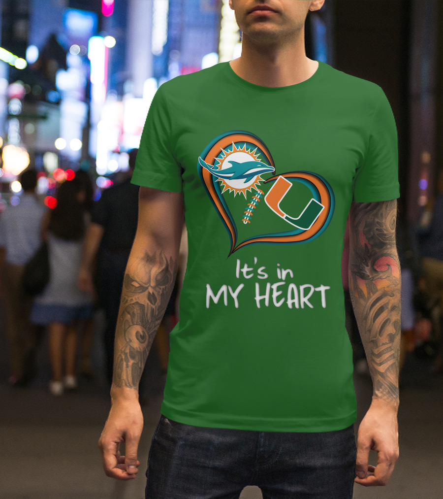 Dolphins Hurricanes It's In My Heart T-Shirt