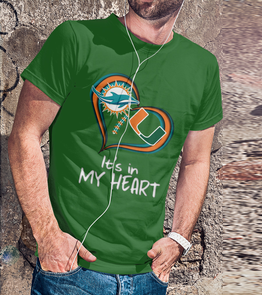 Dolphins Hurricanes It's In My Heart T-Shirt