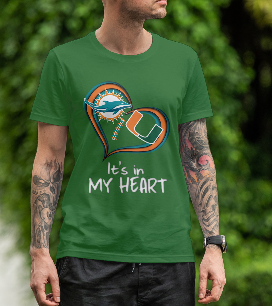 Dolphins Hurricanes It's In My Heart T-Shirt