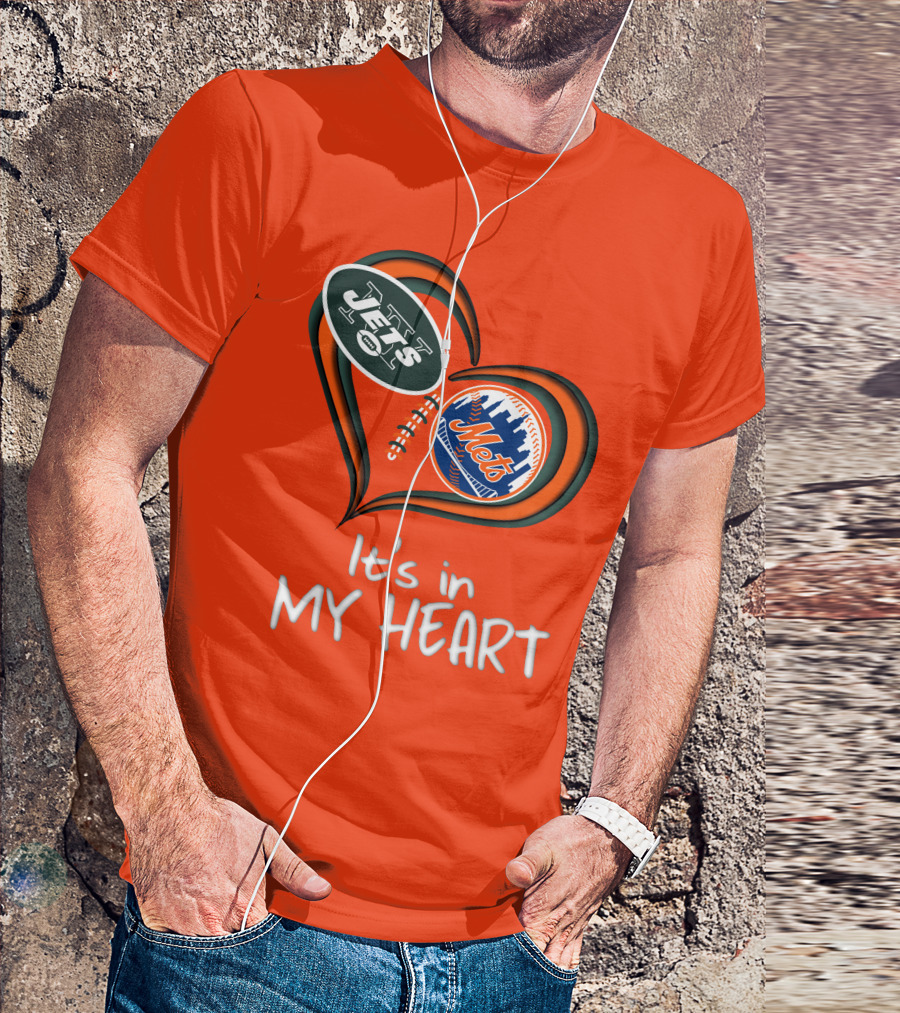 Jets Mets It's In My Heart T-Shirt