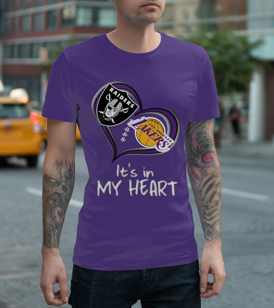 Raiders Lakers It's In My Heart T-Shirt