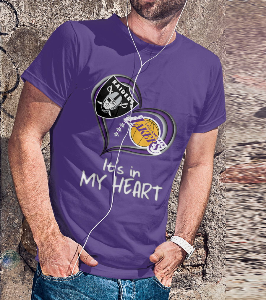 Raiders Lakers It's In My Heart T-Shirt