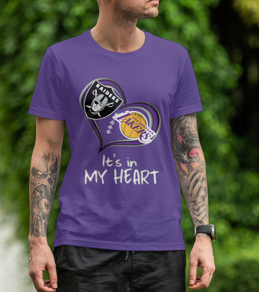 Raiders Lakers It's In My Heart T-Shirt