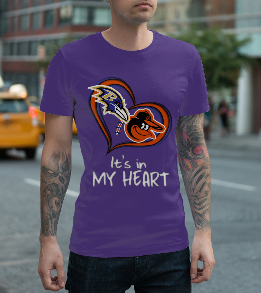 Ravens Orioles It's in My Heart T-Shirt