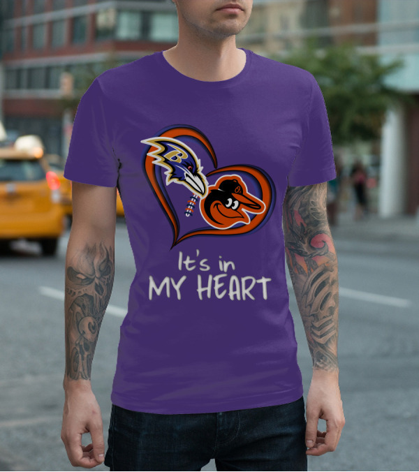 Ravens Orioles It's In My Heart T-Shirt