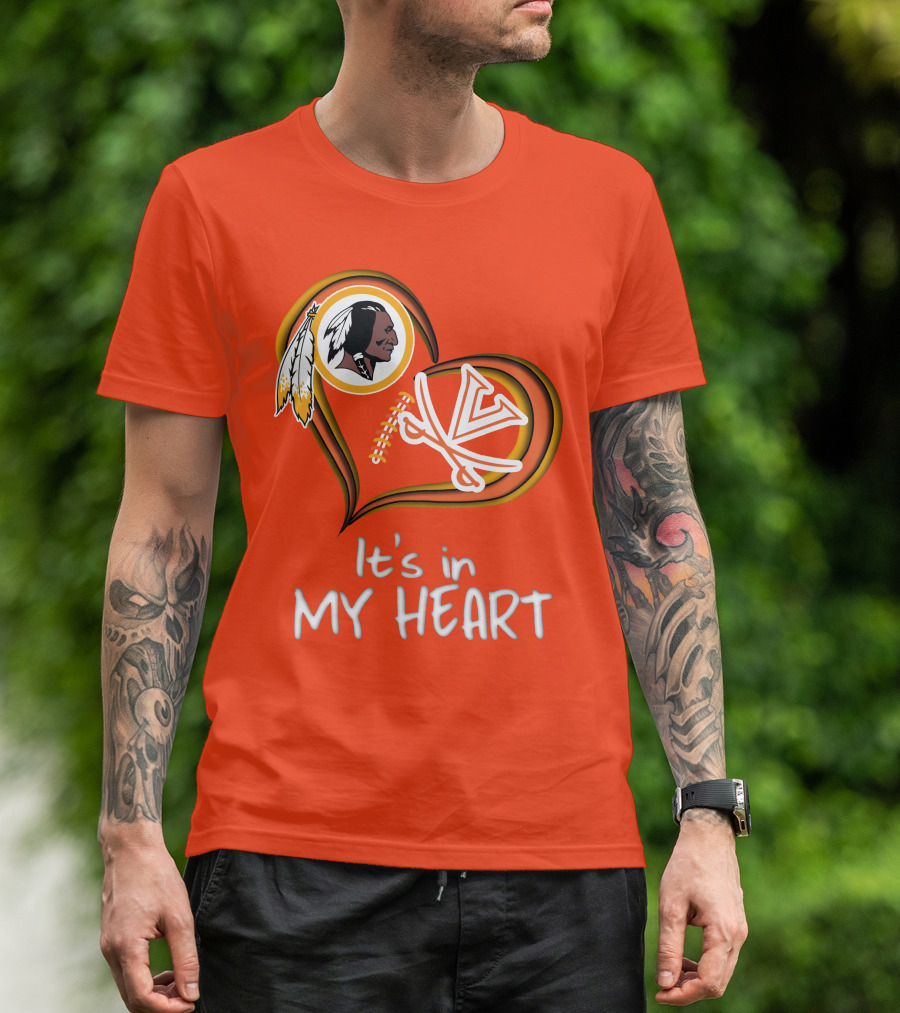 Redskins Virginia Cavaliers It's In My Heart T-Shirt