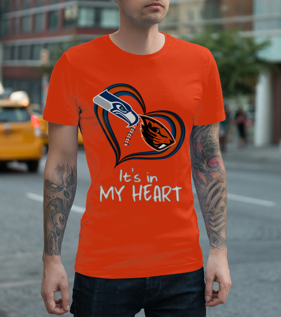 Seahawks and Beavers It's in My Heart T-Shirt