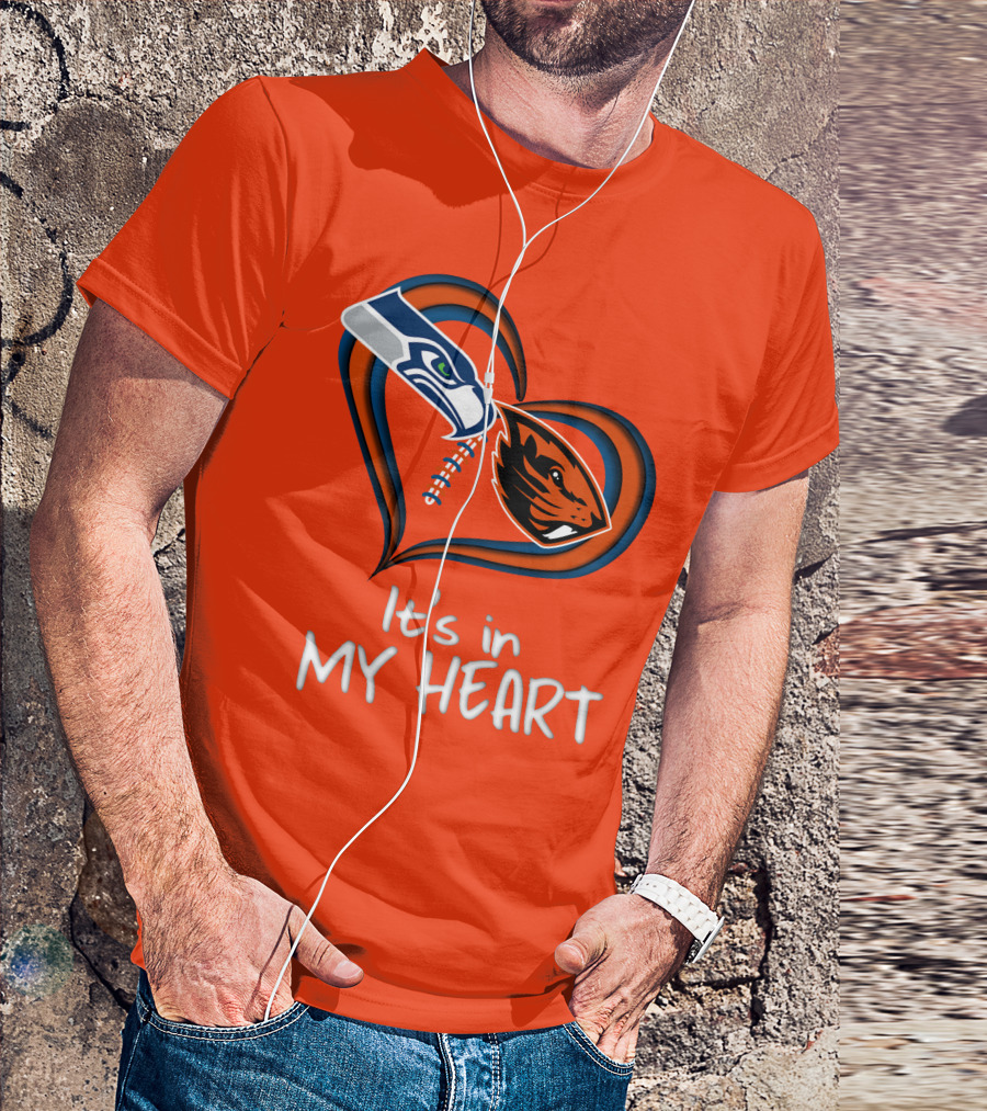 Seahawks And Beavers It's In My Heart T-Shirt