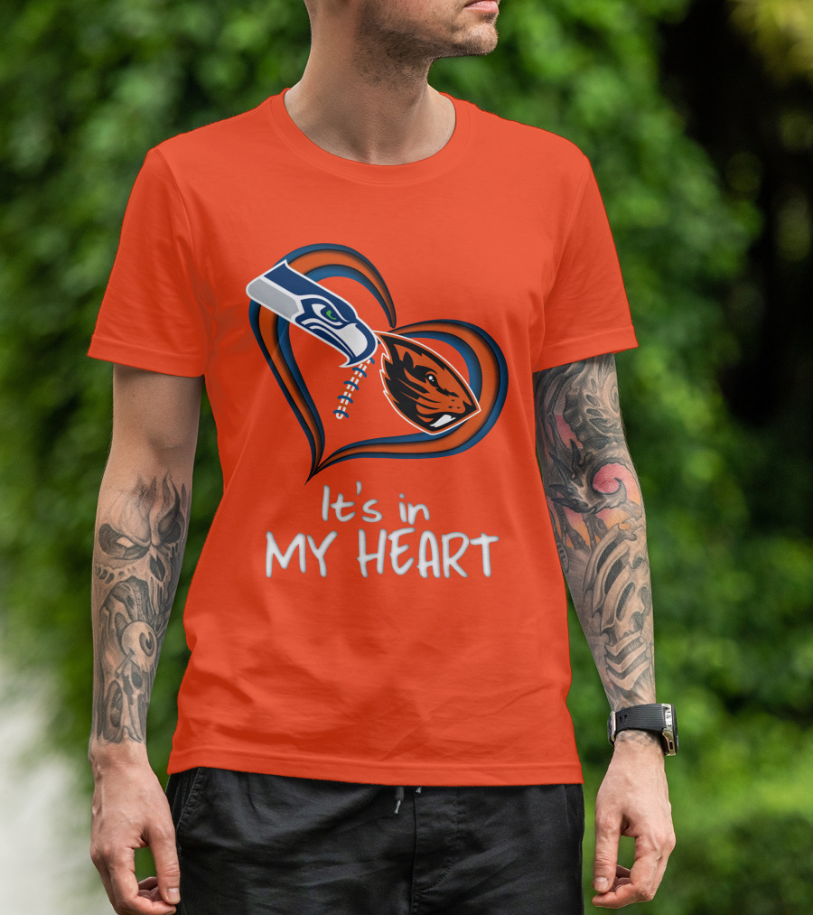 Seahawks And Beavers It's In My Heart T-Shirt