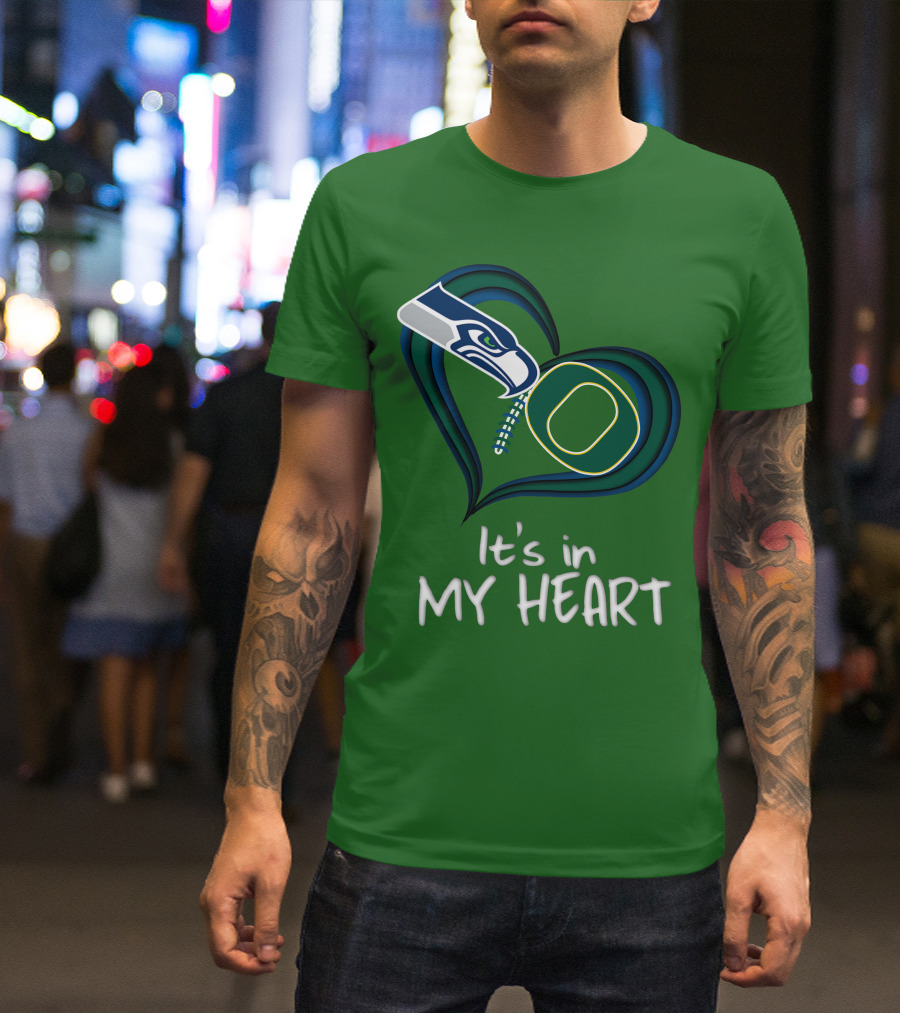 Seahawks Ducks It's In My Heart T-Shirt