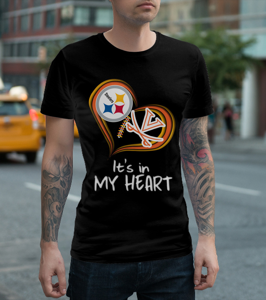 Steelers Virginia Cavaliers It's in My Heart T-Shirt