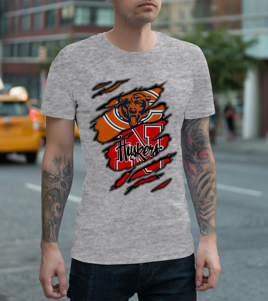 Bears Huskers Claw Mark T-Shirt