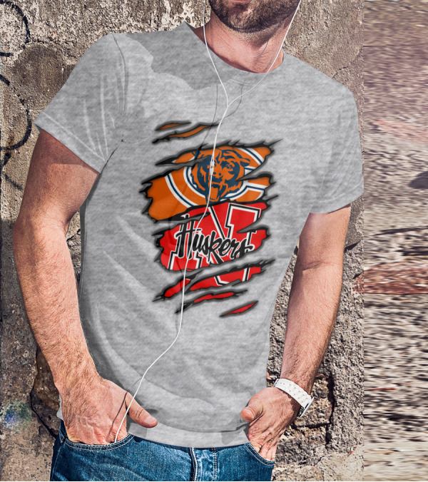 Bears Huskers Claw Mark T-Shirt
