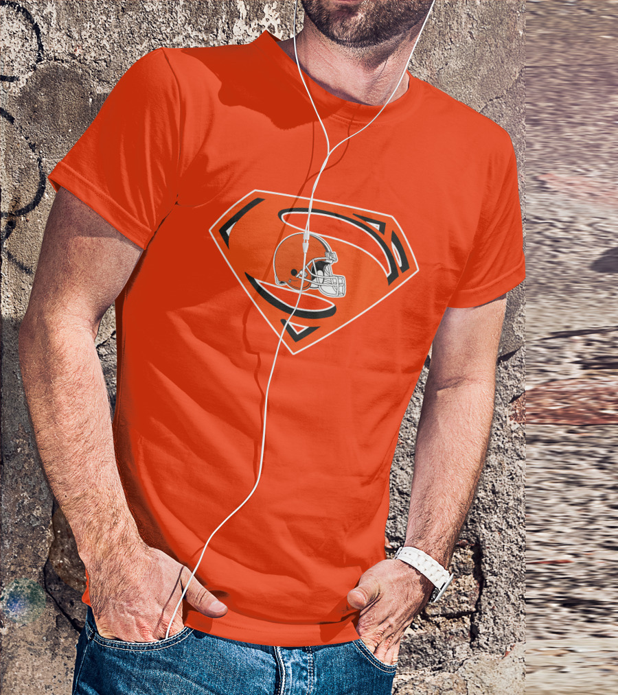 Cleveland Browns Football Helmet Superhero T-Shirt