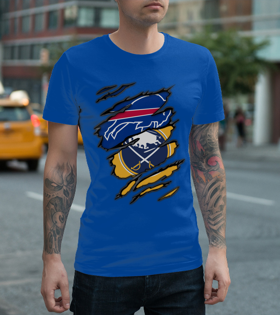Buffalo Bills Sabres Dual Fan T-Shirt