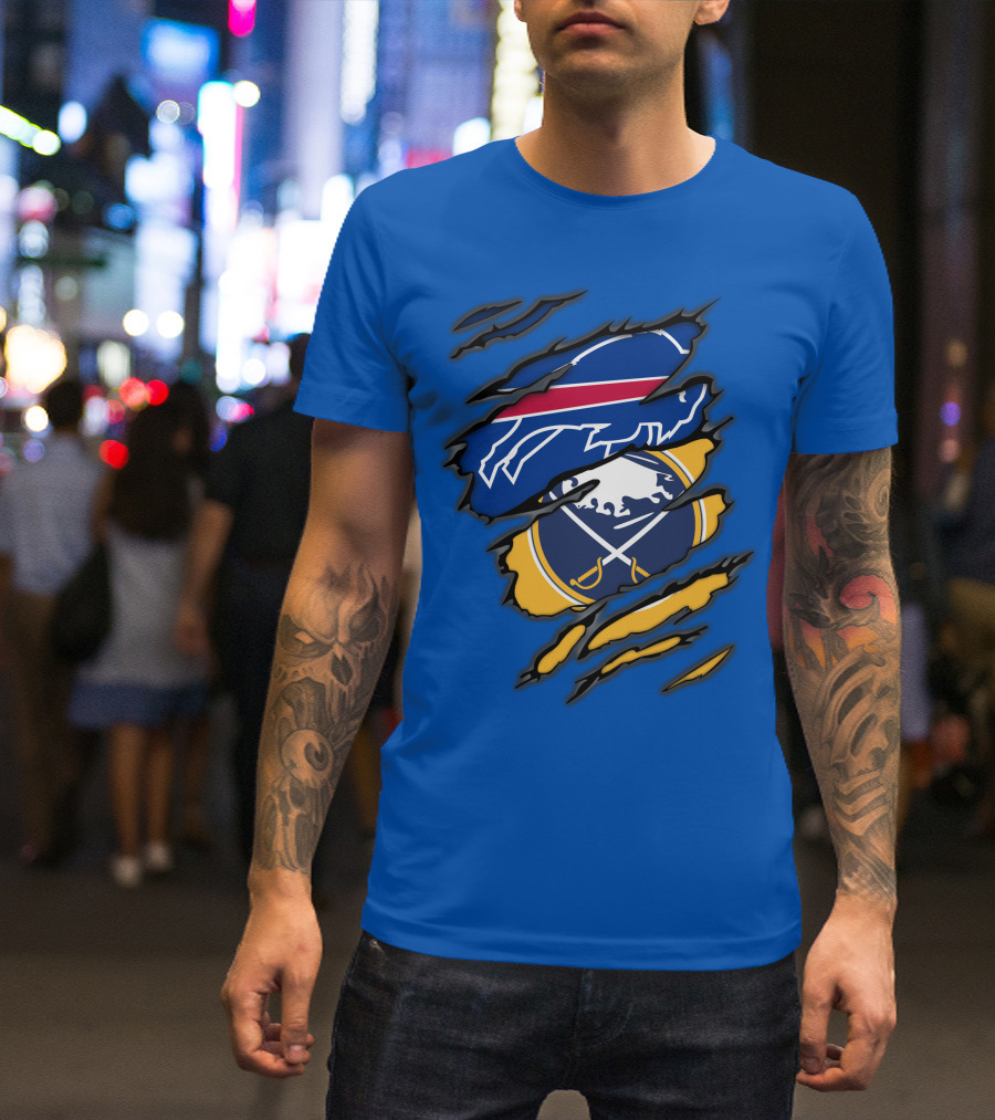 Buffalo Bills Sabres Dual Fan T-Shirt