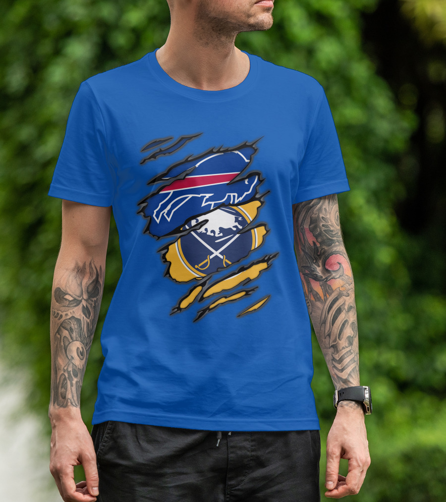 Buffalo Bills Sabres Dual Fan T-Shirt