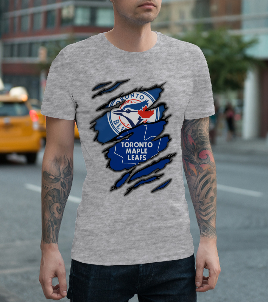 Toronto Blue Jays Maple Leafs Ripped Claw Marks T-Shirt