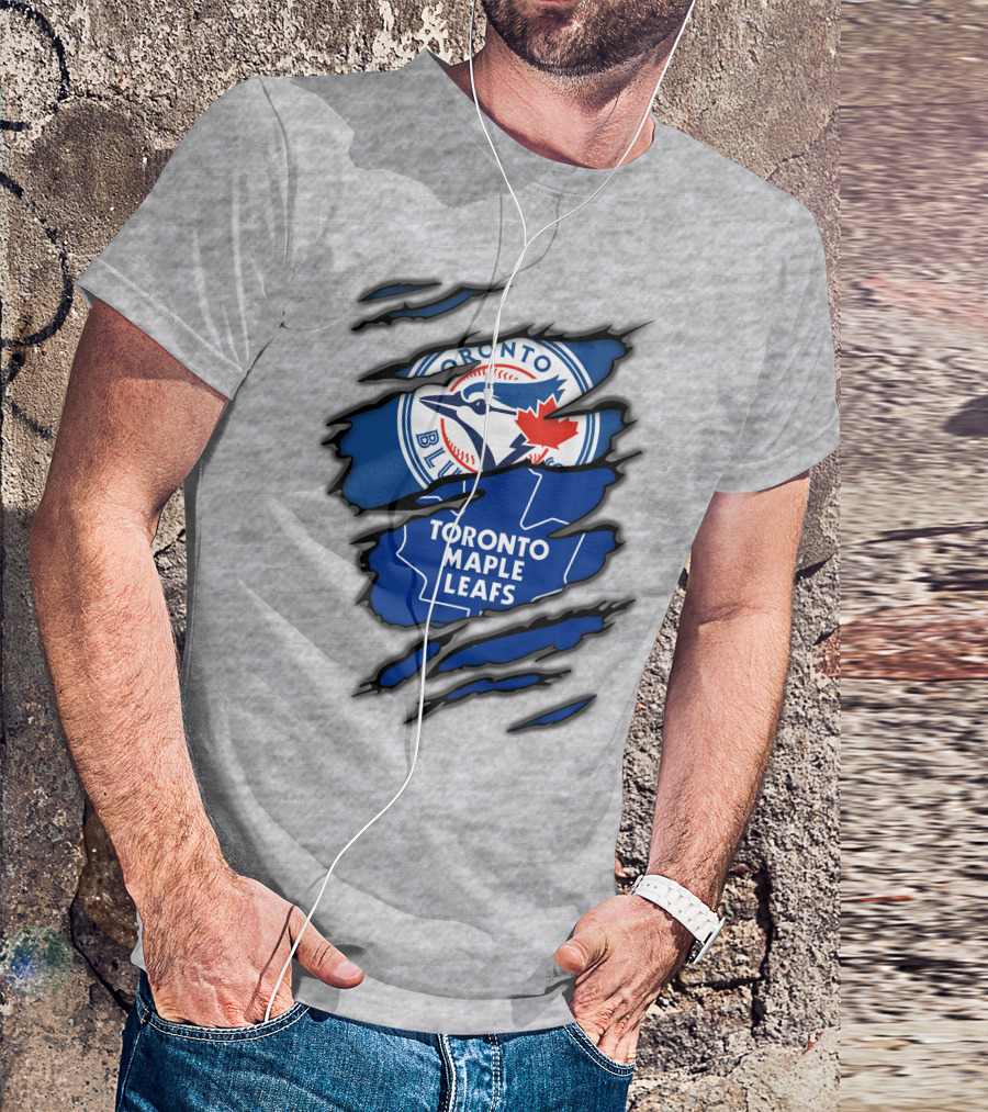 Toronto Blue Jays Maple Leafs Ripped Claw Marks T-Shirt