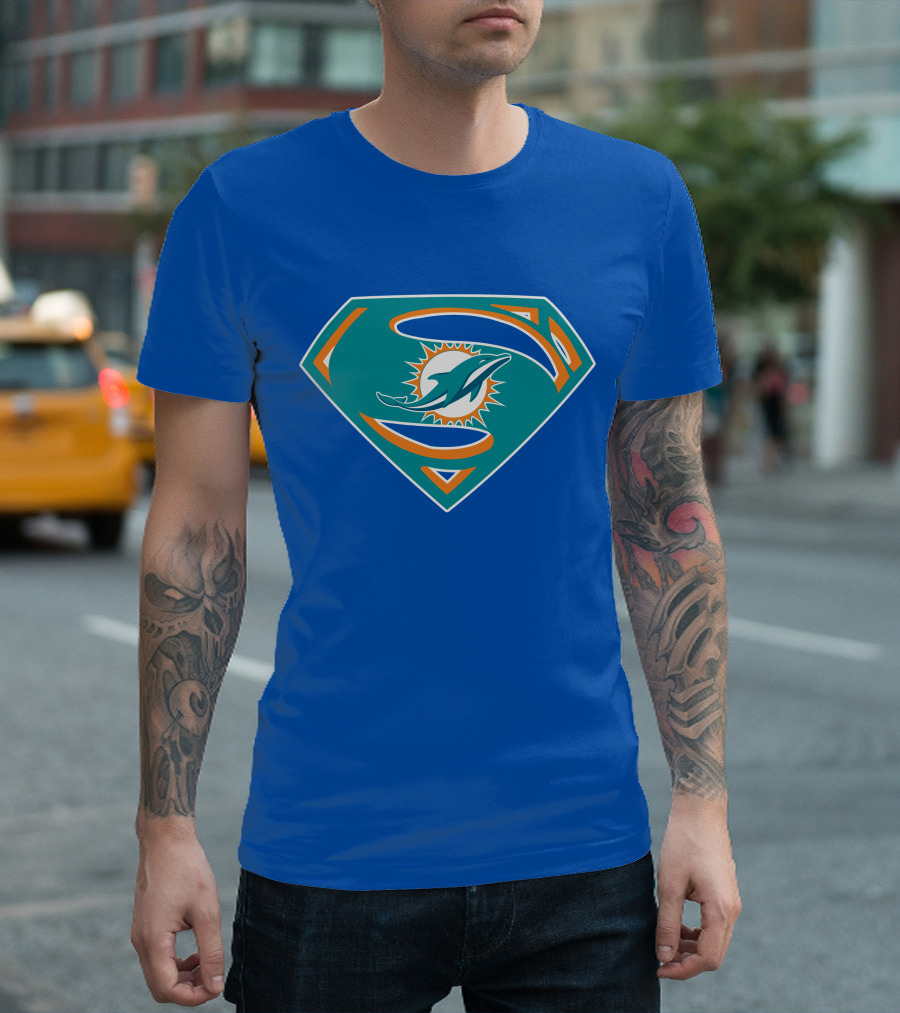 Miami Dolphins Super S Logo Mashup T-Shirt