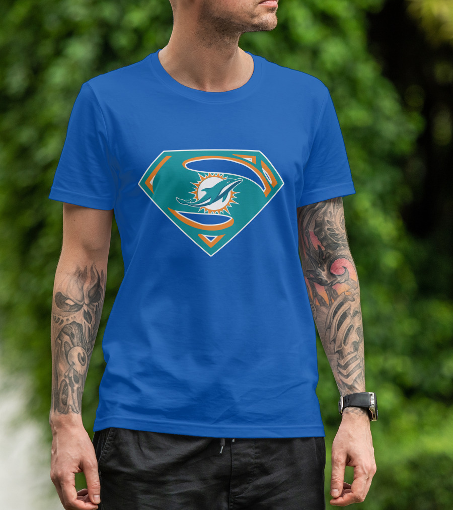Miami Dolphins Super S Logo Mashup T-Shirt