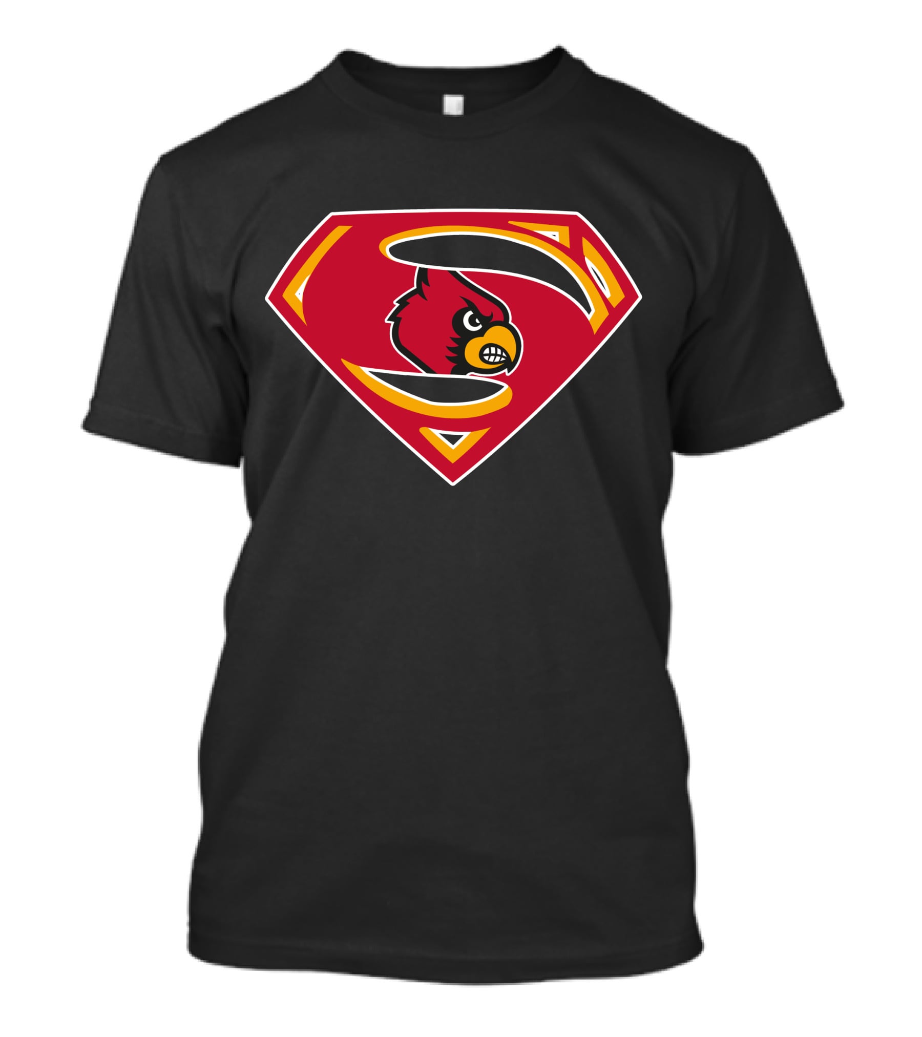 Louisville Cardinals Superman Logo Combination T-Shirt