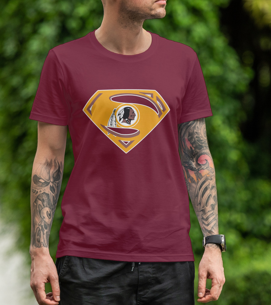 Redskins Superman Logo Mashup T-Shirt
